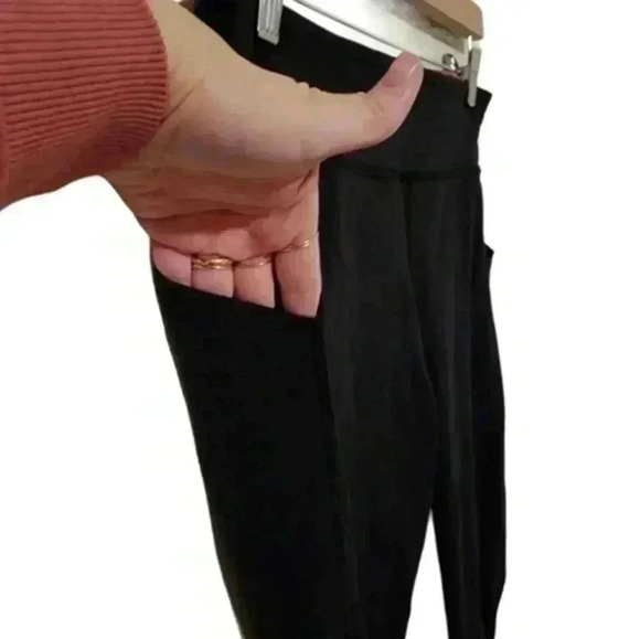 LULULEMON Pace Rival Crop Black/Dashing Purple/Jewelled Magenta Legging Women 8 - Picture 7 of 11